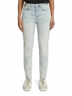 Scotch & Soda High Five High Rise Slim Jeans | Blauw Mirage