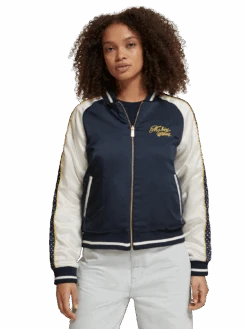 Scotch & Soda Making Waves Reversible Bomber Detail