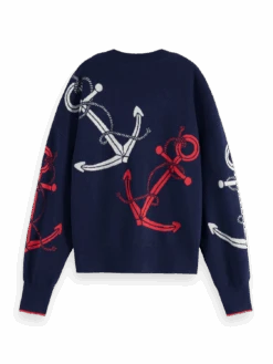 Scotch & Soda Anchor Jacquard Pullover 17 Scotch & Soda Anchor Jacquard Pullover -Scotch & Soda 176630 7007 BCK 757d50f5 df34 4e88 8e48 0ed572cd96c5