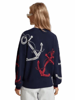 Scotch & Soda Anchor Jacquard Pullover 13 Scotch & Soda Anchor Jacquard Pullover -Scotch & Soda 176630 7007 MDL BCK 9ad1c004 82ec 448d 8f19 c6b08772abbd