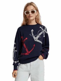 Scotch & Soda Anchor Jacquard Pullover