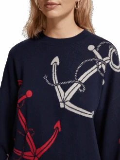 Scotch & Soda Anchor Jacquard Pullover 14 Scotch & Soda Anchor Jacquard Pullover -Scotch & Soda 176630 7007 MDL DTL1 bd7b7247 bd03 4446 83e2 f24e2ae96e97