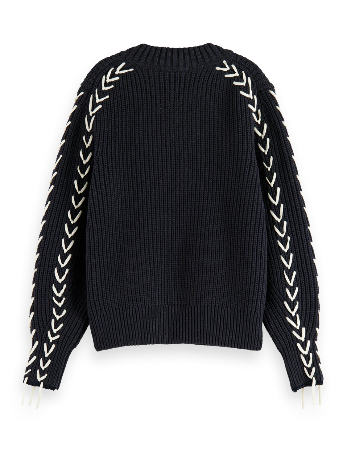 Scotch & Soda Lace Up Sleeve V-Neck Pullover 8 Scotch & Soda Lace Up Sleeve V-Neck Pullover - Image 6