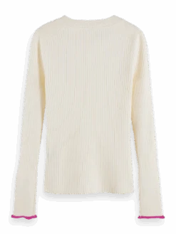 Scotch & Soda Ribbed V-Neck Pullover 17 Scotch & Soda Ribbed V-Neck Pullover -Scotch & Soda 176855 0171 BCK 7f8fcb01 4945 4c88 a36b 1230d9387fe7