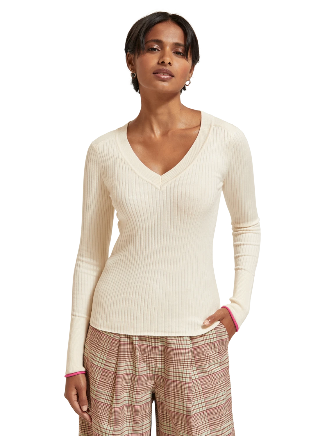 Scotch & Soda Ribbed V-Neck Pullover 3 Scotch & Soda Ribbed V-Neck Pullover