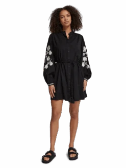 Scotch & Soda Embroidered Sleeve Mini Dress