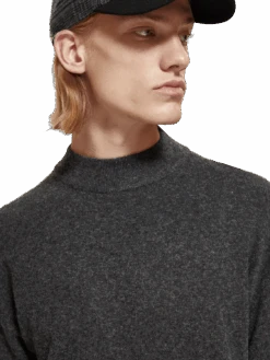 Scotch & Soda Dropped Shoulder Basic Mock Neck Pullover -Scotch & Soda 176984 6721 MDL DTL1 95aa2270 eb12 42b0 ada9 b810e9e097f4