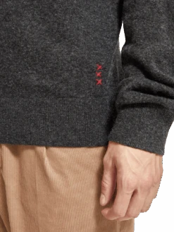 Scotch & Soda Dropped Shoulder Basic Mock Neck Pullover -Scotch & Soda 176984 6721 MDL DTL2 90d20a29 d1c8 4a28 8990 1a8654583e97