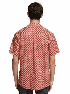 Scotch & Soda Polka Dot Printed Short Sleeve Shirt -Scotch & Soda 177060 7217 MDL BCK 28ec474a 3b7f 4ee1 83f2 3f58c0888b5c