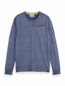 Scotch & Soda Linen Cotton Blend Crew Neck Pullover -Scotch & Soda 177113 6865 FNT f826c57e 2b76 4d8c 9f2b d25293e044eb