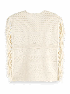 Scotch & Soda Pointelle Stitch Knitted Tank With Fringing 15 Scotch & Soda Pointelle Stitch Knitted Tank With Fringing -Scotch & Soda 177121 6643 BCK b4b7042f 1210 4606 9204 b14156d2480e