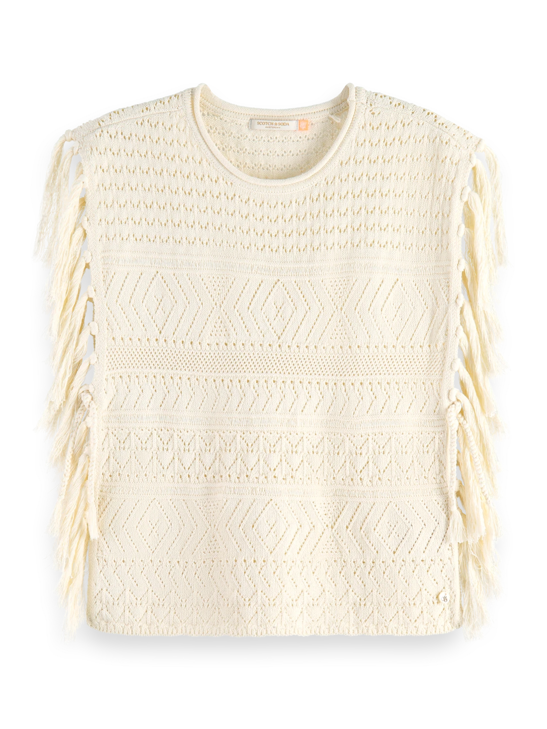 Scotch & Soda Pointelle Stitch Knitted Tank With Fringing 7 Scotch & Soda Pointelle Stitch Knitted Tank With Fringing - Image 5