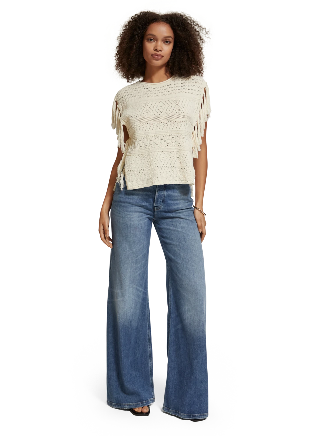 Scotch & Soda Pointelle Stitch Knitted Tank With Fringing 4 Scotch & Soda Pointelle Stitch Knitted Tank With Fringing - Image 2