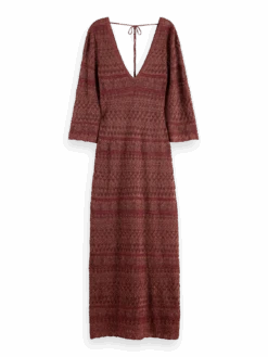 Scotch & Soda Metallic Pointelle Knit Maxi Dress -Scotch & Soda 177128 1188 FNT ccebc30a c4b3 4152 8e4f df3551a5d1f9