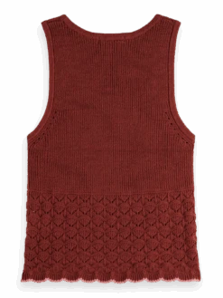 Scotch & Soda Pointelle Knit Tank Top -Scotch & Soda 177130 1188 BCK 8179512e 3d33 49b7 9cc4 12c8dc26fb3b