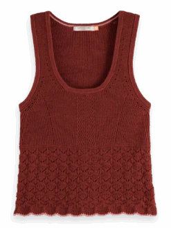 Scotch & Soda Pointelle Knit Tank Top -Scotch & Soda 177130 1188 FNT cebba37b 4aed 48ff b346 ad79eb438310