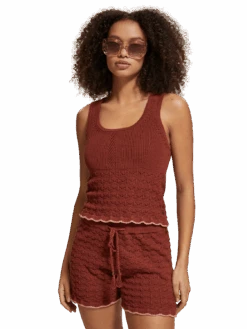 Scotch & Soda Pointelle Knit Tank Top