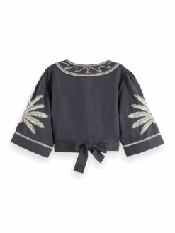 Scotch & Soda Embroidered Crop Top