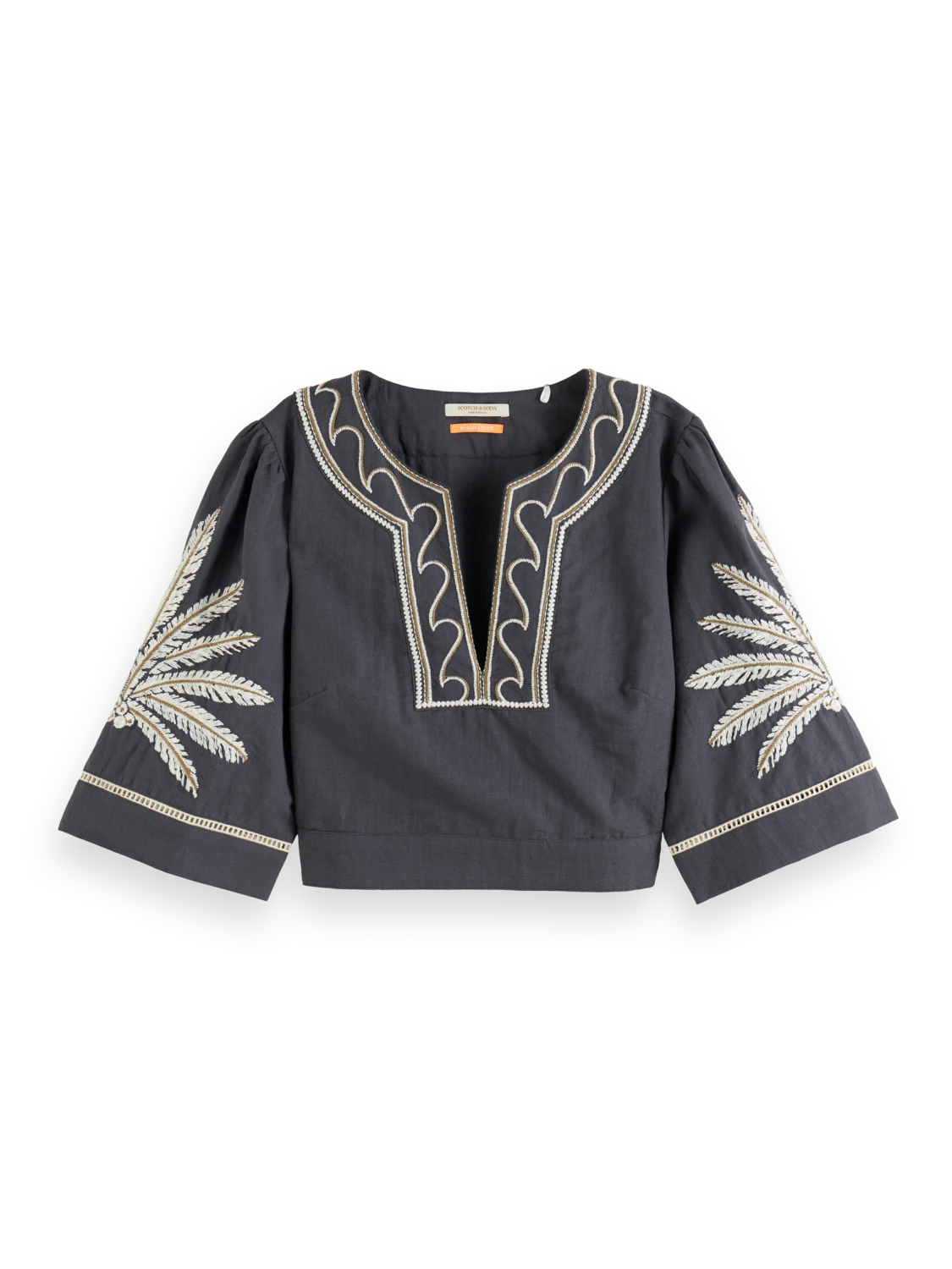 Scotch & Soda Embroidered Crop Top 5 Scotch & Soda Embroidered Crop Top - Image 3