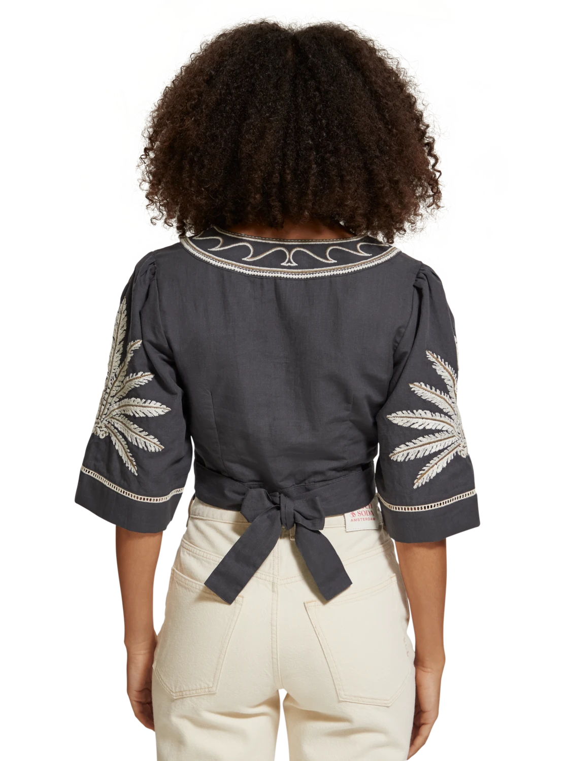 Scotch & Soda Embroidered Crop Top 6 Scotch & Soda Embroidered Crop Top - Image 4