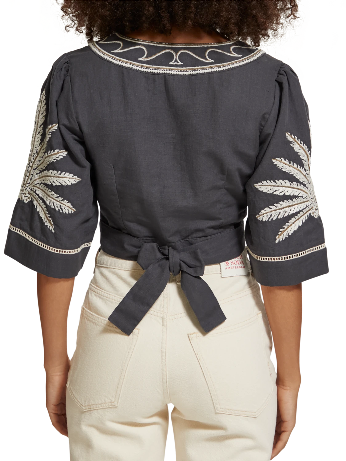 Scotch & Soda Embroidered Crop Top 10 Scotch & Soda Embroidered Crop Top - Image 8