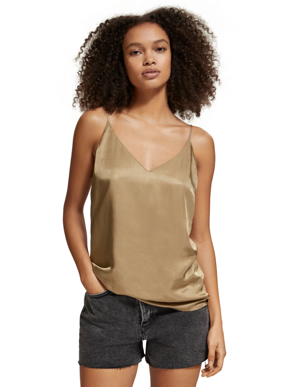 Scotch & Soda Camisole Woven Front Jersey Back 3 Scotch & Soda Camisole Woven Front Jersey Back