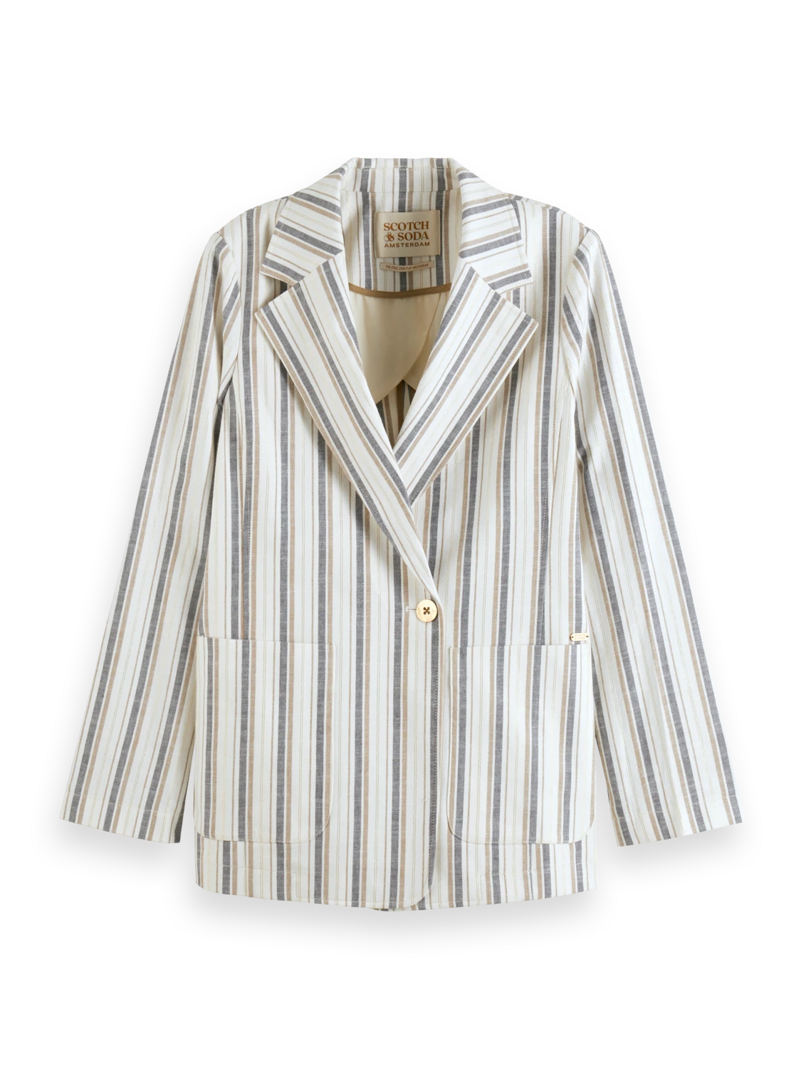 Scotch & Soda Linen Blend Stripe Blazer 7 Scotch & Soda Linen Blend Stripe Blazer - Image 5