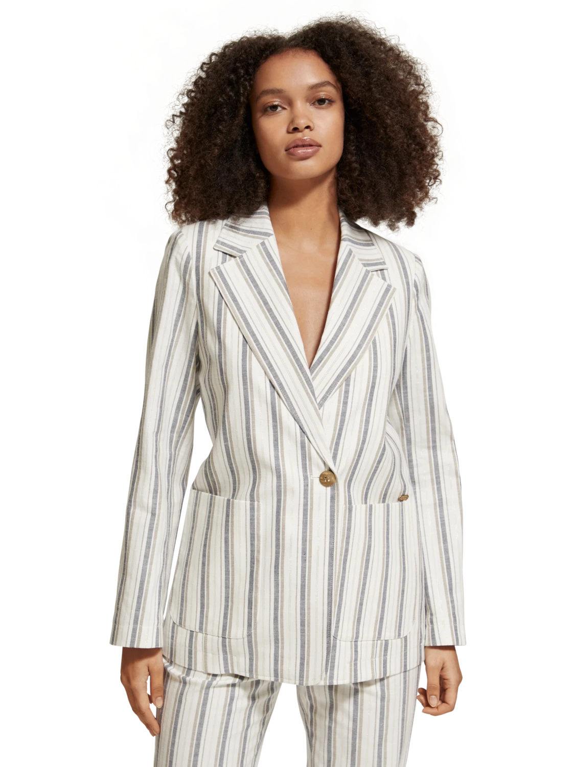 Scotch & Soda Linen Blend Stripe Blazer 5 Scotch & Soda Linen Blend Stripe Blazer - Image 3