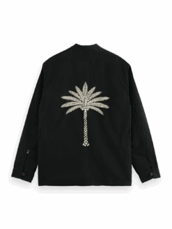 Scotch & Soda Embroidered Cotton/Linen Canvas Kimono Jacket -Scotch & Soda 177221 0008 BCK 4bd6ad9e 9f78 4896 a31b 86af097e7265