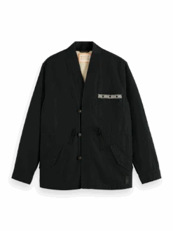 Scotch & Soda Embroidered Cotton/Linen Canvas Kimono Jacket -Scotch & Soda 177221 0008 FNT 404f5d6e c02a 460c bf06 9df4a12ff044