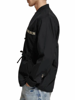 Scotch & Soda Embroidered Cotton/Linen Canvas Kimono Jacket -Scotch & Soda 177221 0008 NHD SDE 9f4eaf05 b745 466d 959c f377c2218b87