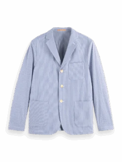 Scotch & Soda Unconstructed Striped Seersucker Blazer -Scotch & Soda 177222 6475 FNT f1869007 a50e 419f aa2c 8813614465d8