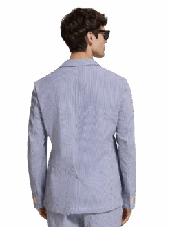 Scotch & Soda Unconstructed Striped Seersucker Blazer -Scotch & Soda 177222 6475 MDL BCK 2573f43c 8abb 44d6 898e 4dbe85a85efb