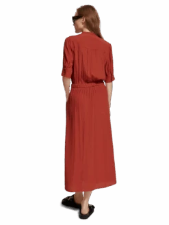 Scotch & Soda Button Down Midi Dress -Scotch & Soda 177252 2161 MDL BCK 0e6f8a03 0a1b 43ba 923f 1598a9331d14