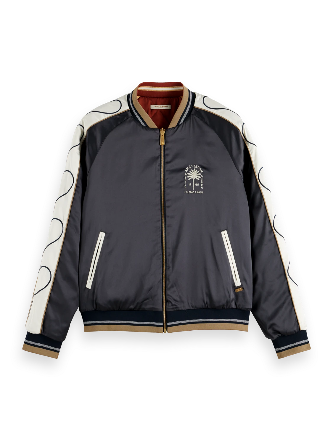 Scotch & Soda Embroidered Reversible Bomber Jacket 7 Scotch & Soda Embroidered Reversible Bomber Jacket - Image 5