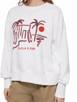 Scotch & Soda Slouchy Puffed Sleeved Graphic Sweatshirt 8 Scotch & Soda Slouchy Puffed Sleeved Graphic Sweatshirt -Scotch & Soda 177281 0006 MDL DTL1 995f7a36 bfc0 474f 9e8e 4b2142dccaac