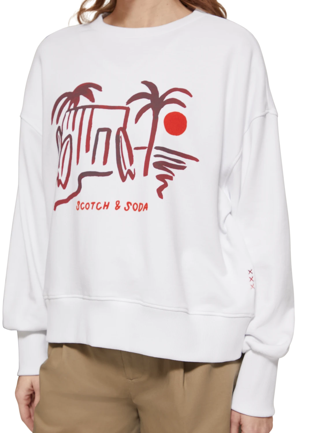 Scotch & Soda Slouchy Puffed Sleeved Graphic Sweatshirt 5 Scotch & Soda Slouchy Puffed Sleeved Graphic Sweatshirt - Image 3