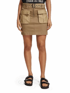 Scotch & Soda High-Rise Cargo Mini Skirt