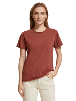 Scotch & Soda Washed Embroidered T-Shirt