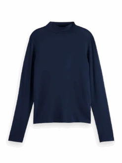 Scotch & Soda Long Sleeved Mock Neck T-Shirt 15 Scotch & Soda Long Sleeved Mock Neck T-Shirt -Scotch & Soda 177447 0002 FNT