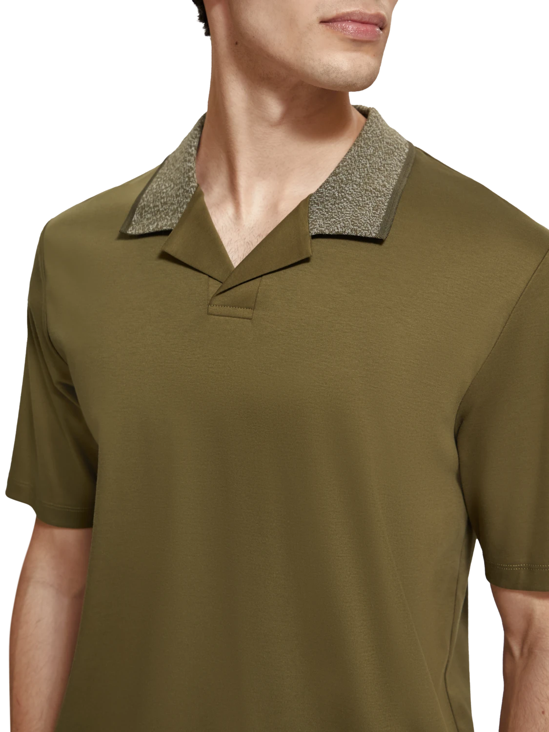 Scotch & Soda Melange Contrast Collar Polo 5 Scotch & Soda Melange Contrast Collar Polo - Image 3