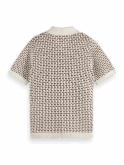 Scotch & Soda Knit Button Down Polo Shirt -Scotch & Soda 24167532 BCK