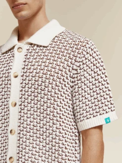 Scotch & Soda Knit Button Down Polo Shirt -Scotch & Soda 24167532 MAP DTL