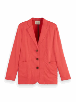 Scotch & Soda Boxy Unlined Single Breasted Blazer