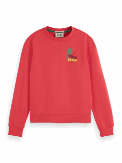 Scotch & Soda Regular Fit Left Chest Artwork Sweatshirt