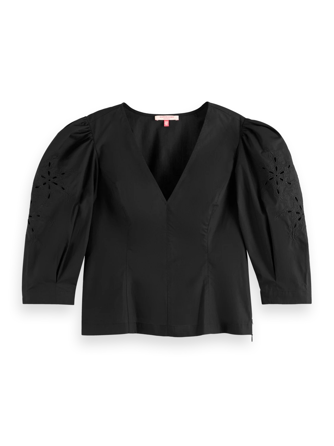 Scotch & Soda Top With Broderie Anglaise Sleeve 3 Scotch & Soda Top With Broderie Anglaise Sleeve