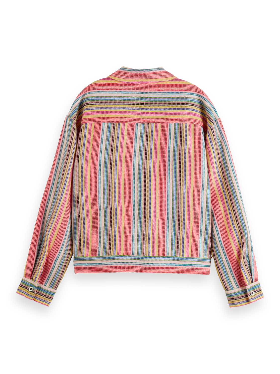 Scotch & Soda Short Trucker Jacket In Multi Colour Stripe 4 Scotch & Soda Short Trucker Jacket In Multi Colour Stripe - Image 2