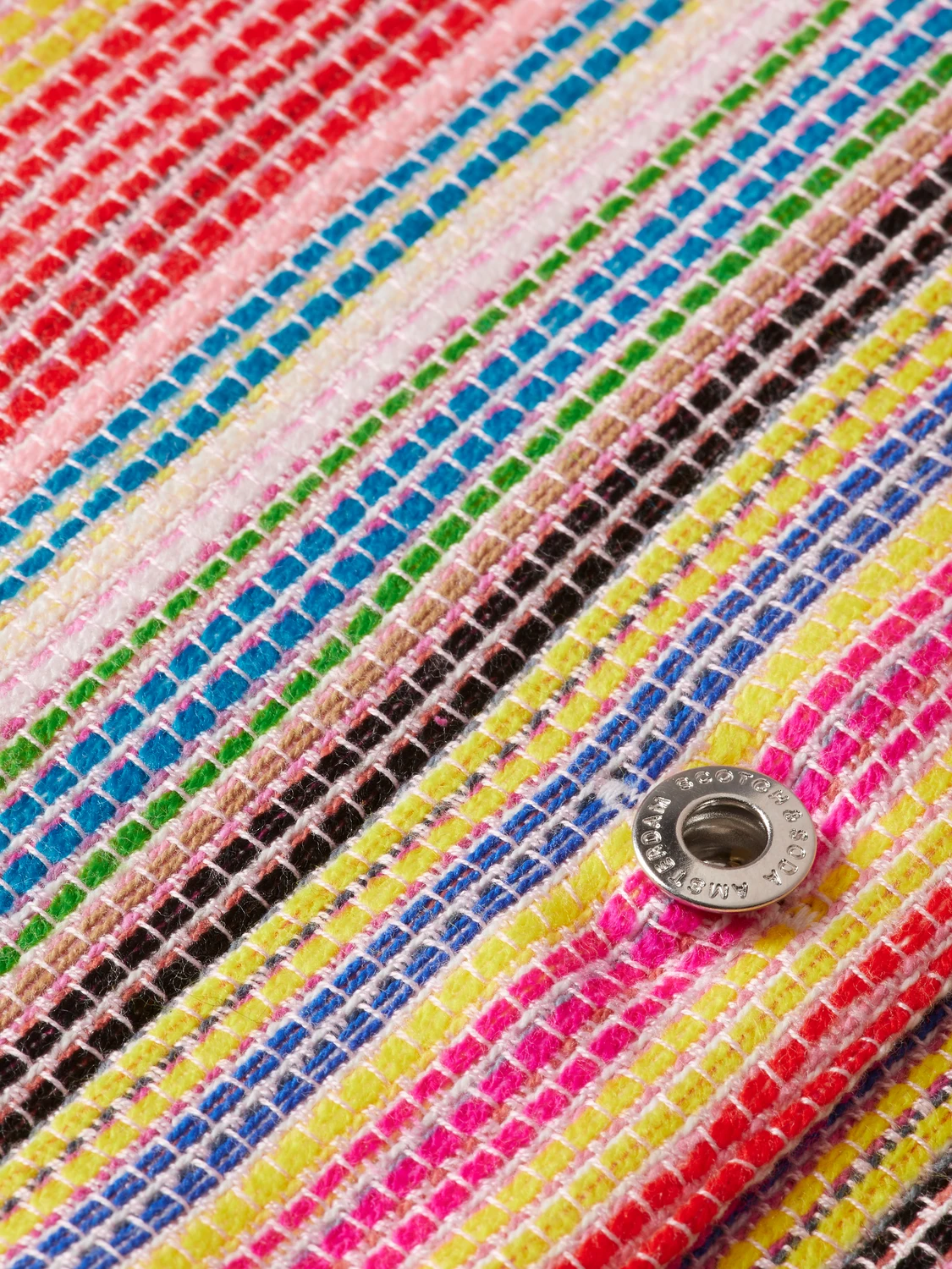 Scotch & Soda Short Trucker Jacket In Multi Colour Stripe 5 Scotch & Soda Short Trucker Jacket In Multi Colour Stripe - Image 3