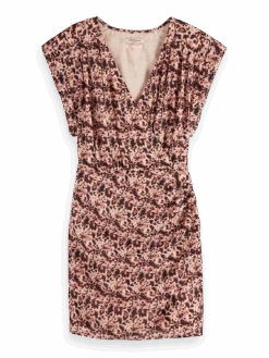 Scotch & Soda Floral Mini Wrap Dress