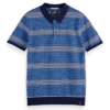 Scotch & Soda Striped Knit Polo Shirt -Scotch & Soda 24170216 FNT